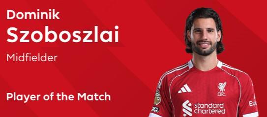 华体会app登录-超远任意球破门，索博当选利物浦vs阿森纳全场最佳球员